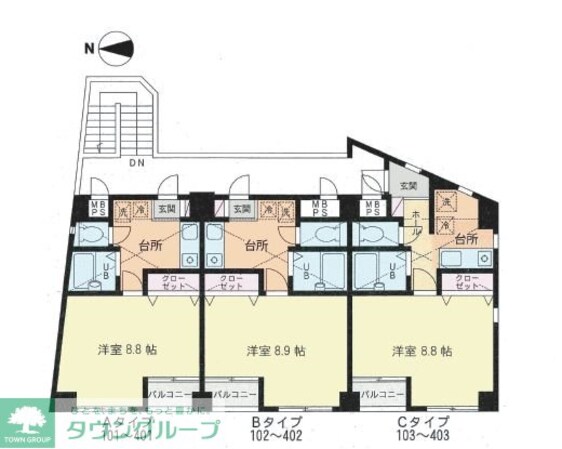 セナリオフォルム柏の物件間取画像